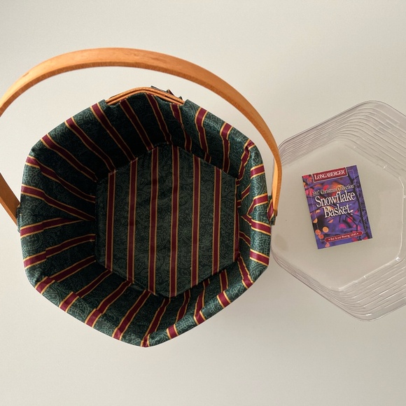NWT Longaberger Snowflake Basket with Matching Liner - Picture 4 of 4